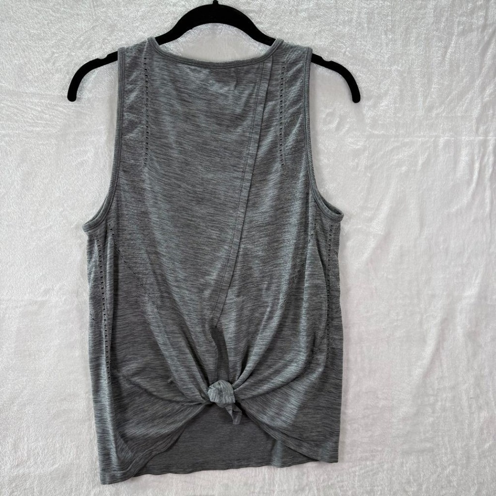 Athleta Gray Space Dye Tie Back Tank Top Athletic Yoga Women's M Sleeveless - Picture 3 of 5